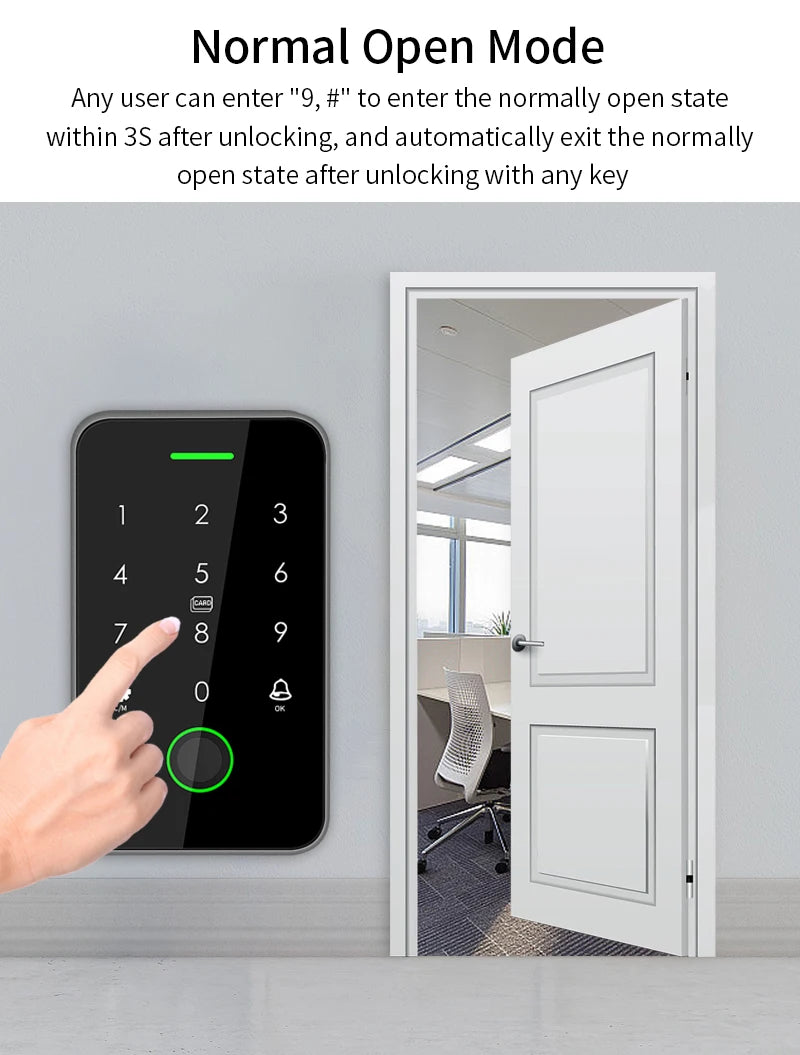 Bluetooth NFC Tuya App Smart Door Access Control System with RFID Fingerprint Keypad Outdoor Electric Magnetic Lock Rainproof