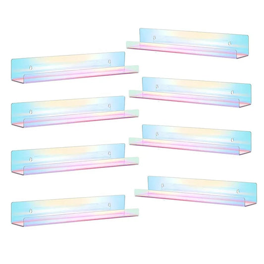 2pcs Acrylic Vinyl Record Display Stand Wall Mounted Shelf Organizer