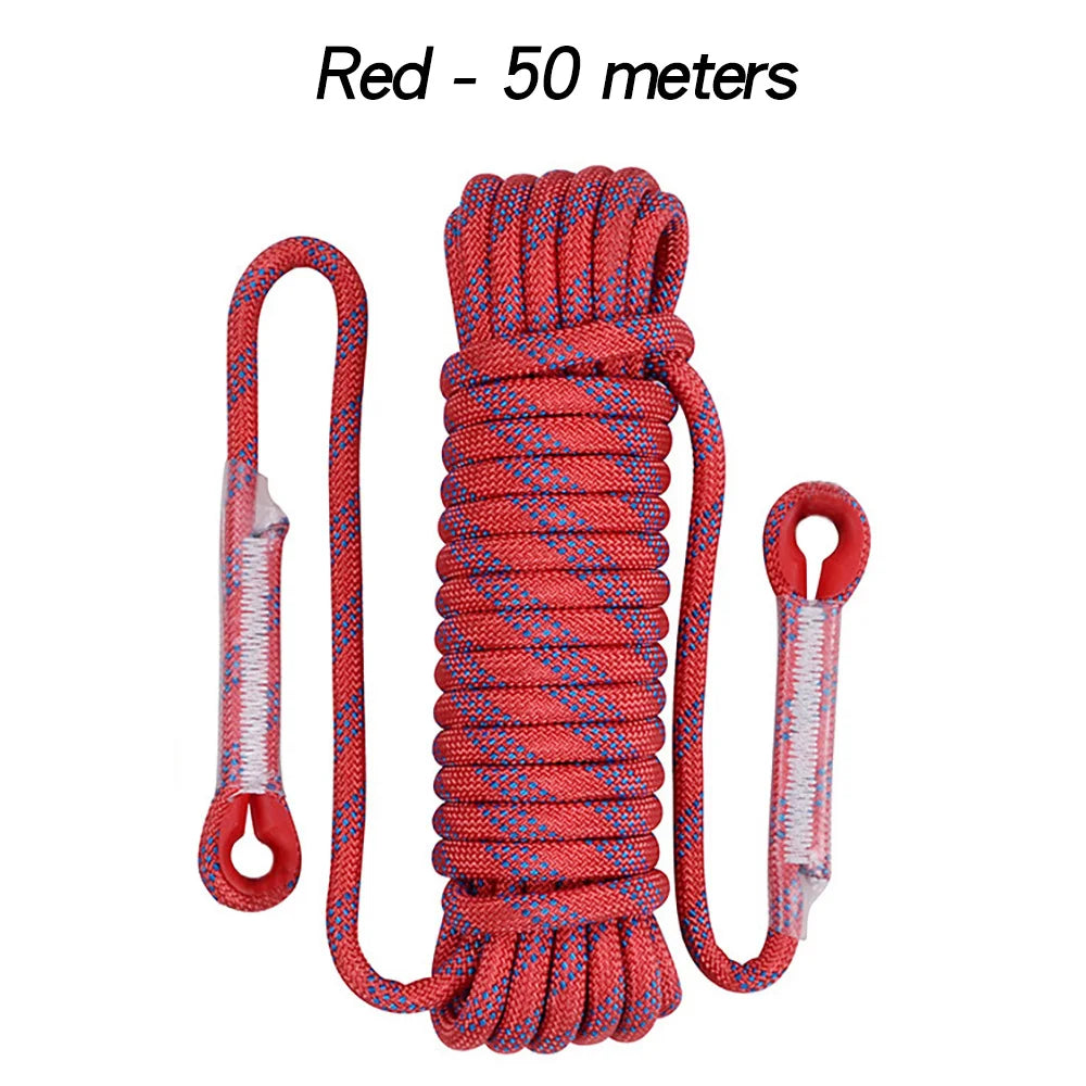 12mm 50m Outdoor Climbing Rope Static Rescue Rope for Mountaineering and Emergency Survival Gear