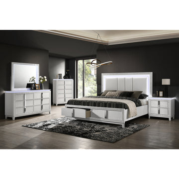 Seoul Queen Size (4-Piece) Bedroom Set by Lifestyle - White