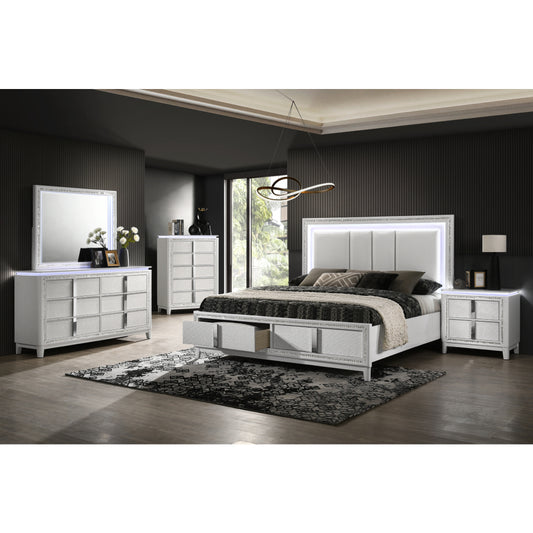 Seoul Queen Size (4-Piece) Bedroom Set by Lifestyle - White