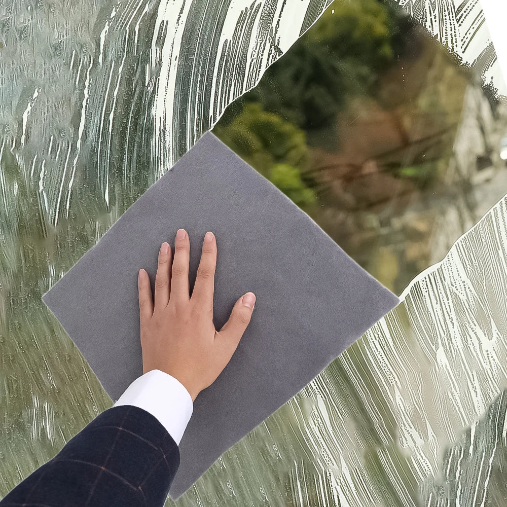 Thickened Microfiber Cleaning Cloths for Streak-Free Car Window and Glass Cleaning Reusable Household Towels