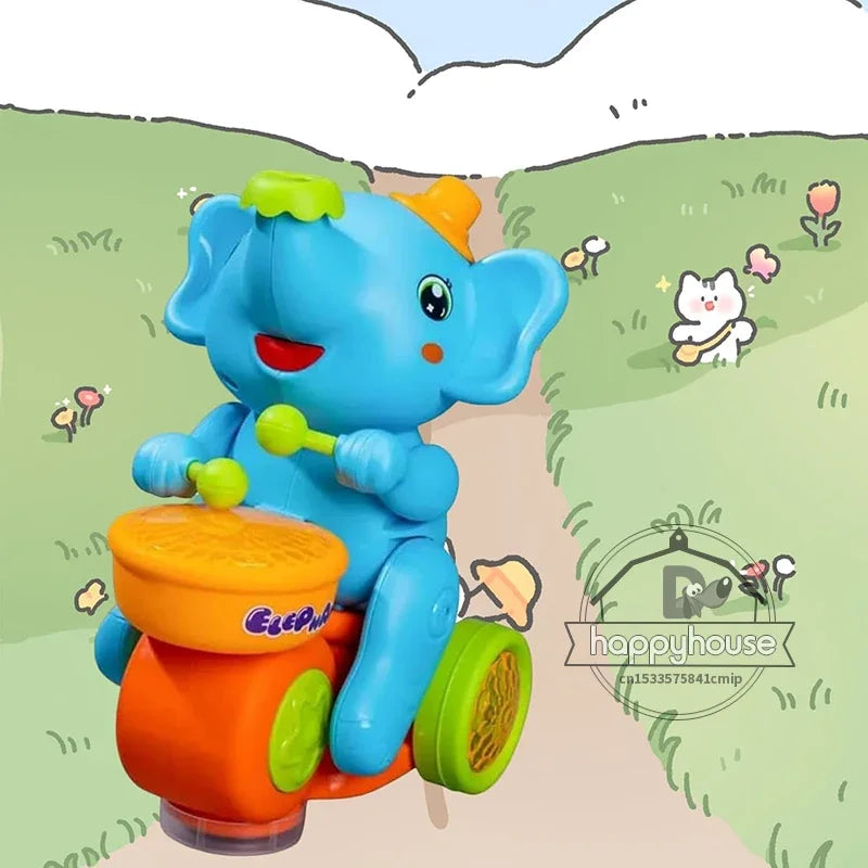 Musical Walking Elephant Drummer Toy for Kids with LED Lights and Sensory Activities Educational Learning Toy