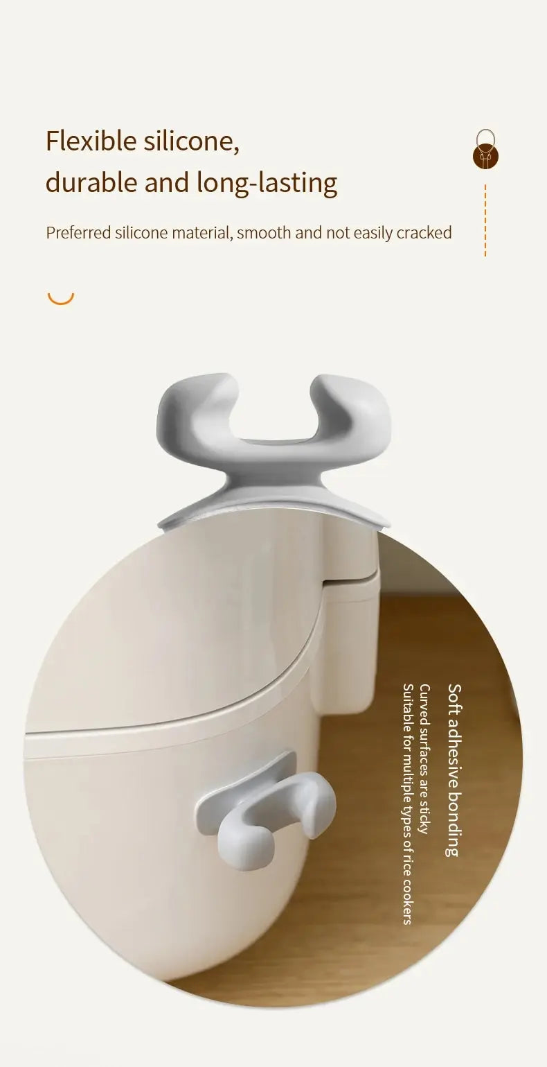 Rice Spoon Holder Silicone Storage Rack for Wall-Mounted Shelf