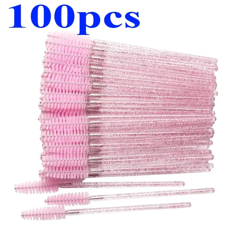 500 or 1000 Pieces Disposable Mascara Wands Eyelash Brush Spoolies for Eyebrow and Eyelash Extensions Colorful Beauty Tools