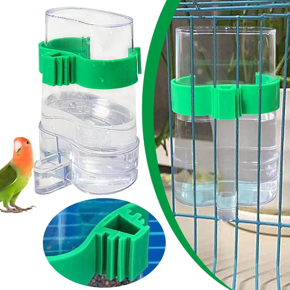 Automatic Bird Water Dispenser Bird Drinking Feeder Transparent Bird Cage Water Fountain for Budgie Cockatiel Lovebird Canary