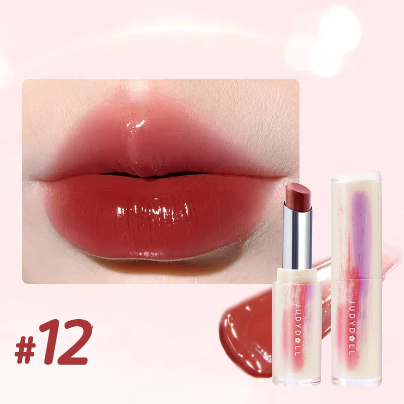 Judydoll Water Gloss Mirror Lipstick Crystal Jelly Lip Gloss Moisturizing Long Lasting Nude Lip Tint Makeup