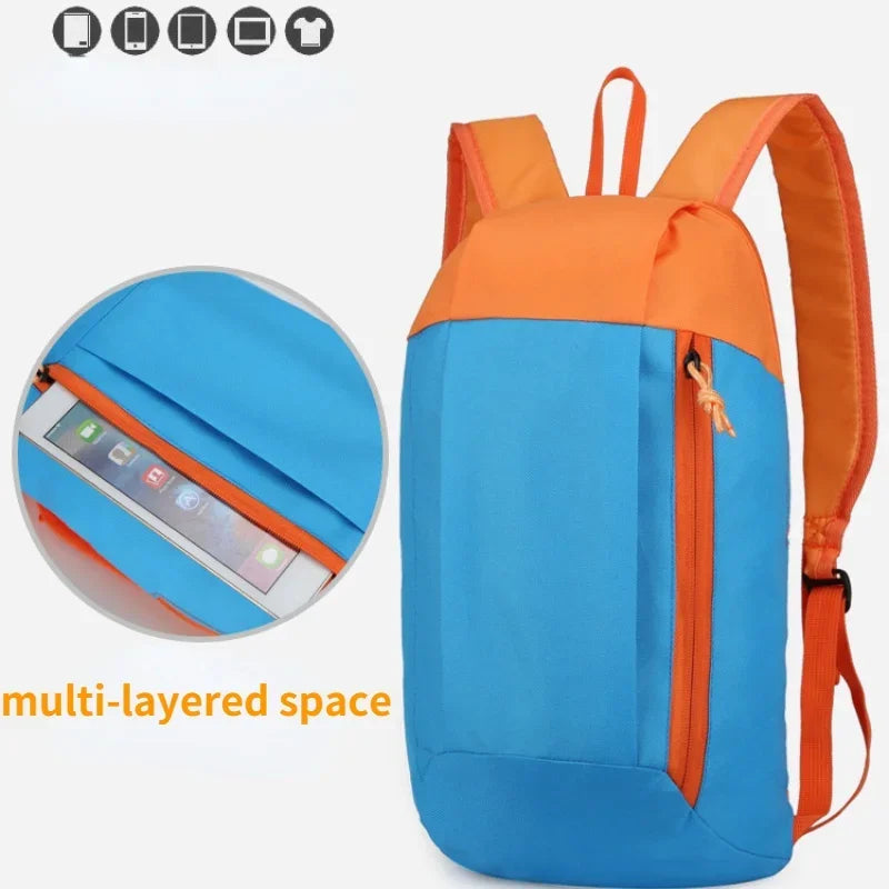 Outdoor Lightweight Small Sports MEN'S Backpack Fabric Backpack Fashionable and Trendy Backpack for Outdoor Camping Lightweight