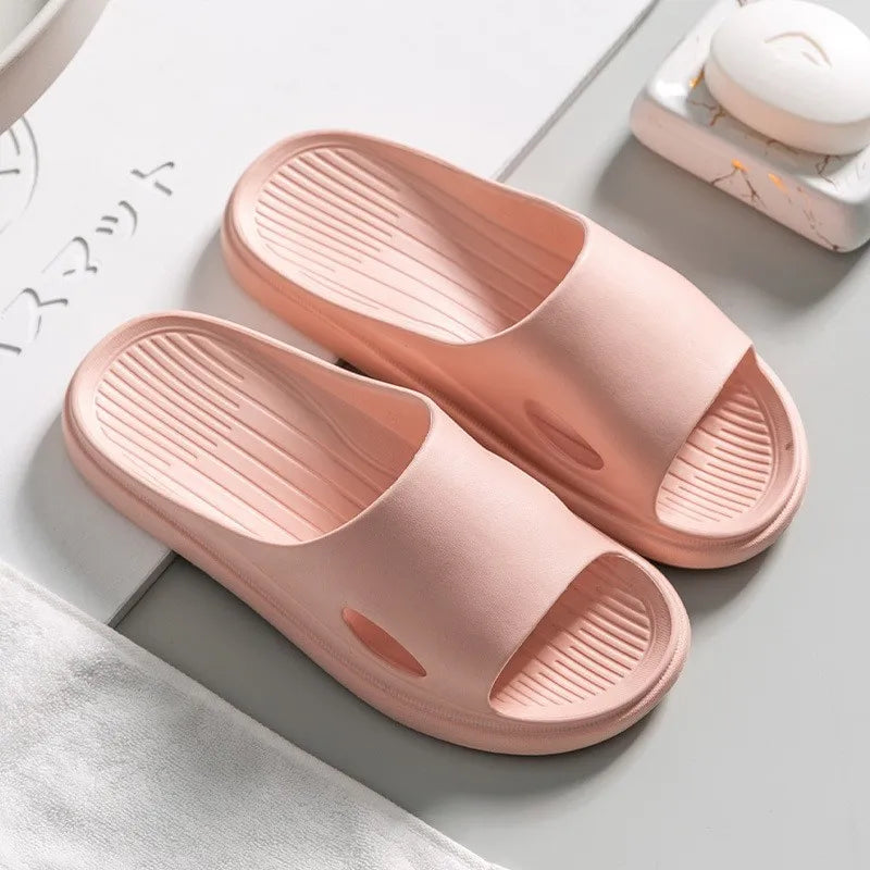 New Fashion Women Slippers Summer Flat Lightweight EVA Home Bathroom Slippers Comfort Massage Couples Indoor Slides Shower Shoes