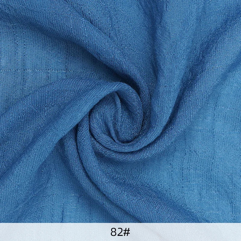 Solid Color Imitation Hemp Bamboo Crepe Fabric 5M 2M 1M 0.5M Soft Breathable Vibrant DIY Dress Gauze Curtain Bedding