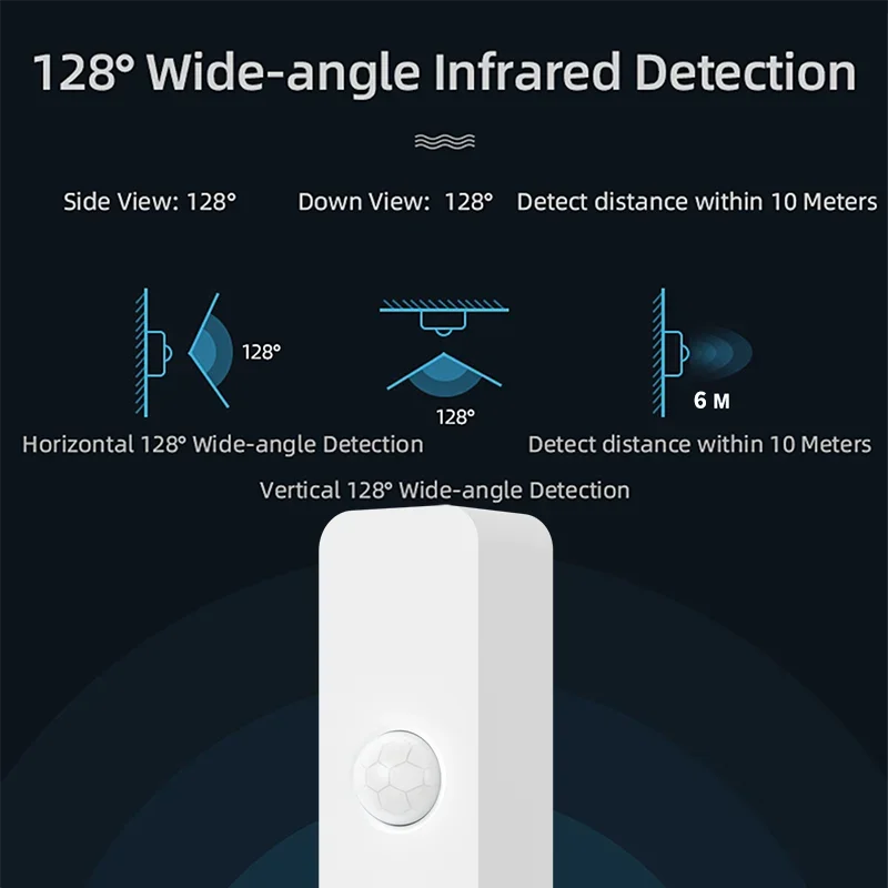 Sensor de movimiento PIR Tuya WiFi Zigbee Detector de infrarrojos para el cuerpo humano para el hogar inteligente Seguridad Smart Life Funciona con Alexa Google Home