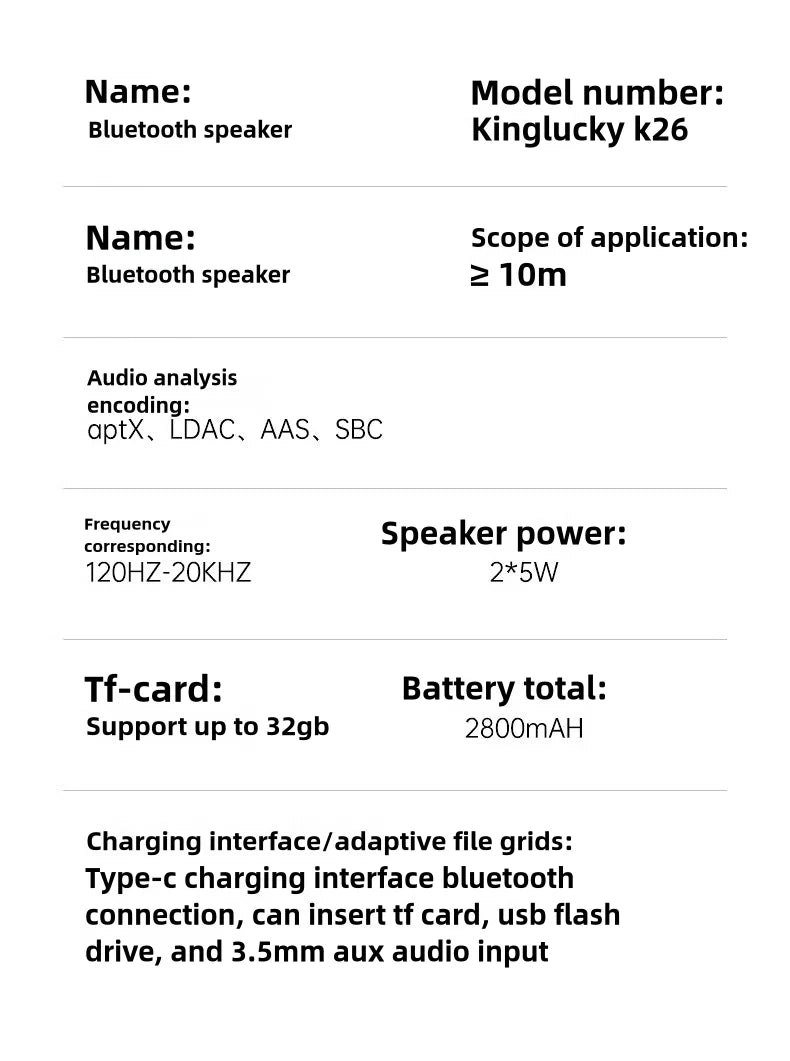 Kinglucky K26 Portable Karaoke Machine with Wireless Microphones for Home Family Fun and Children's Parties