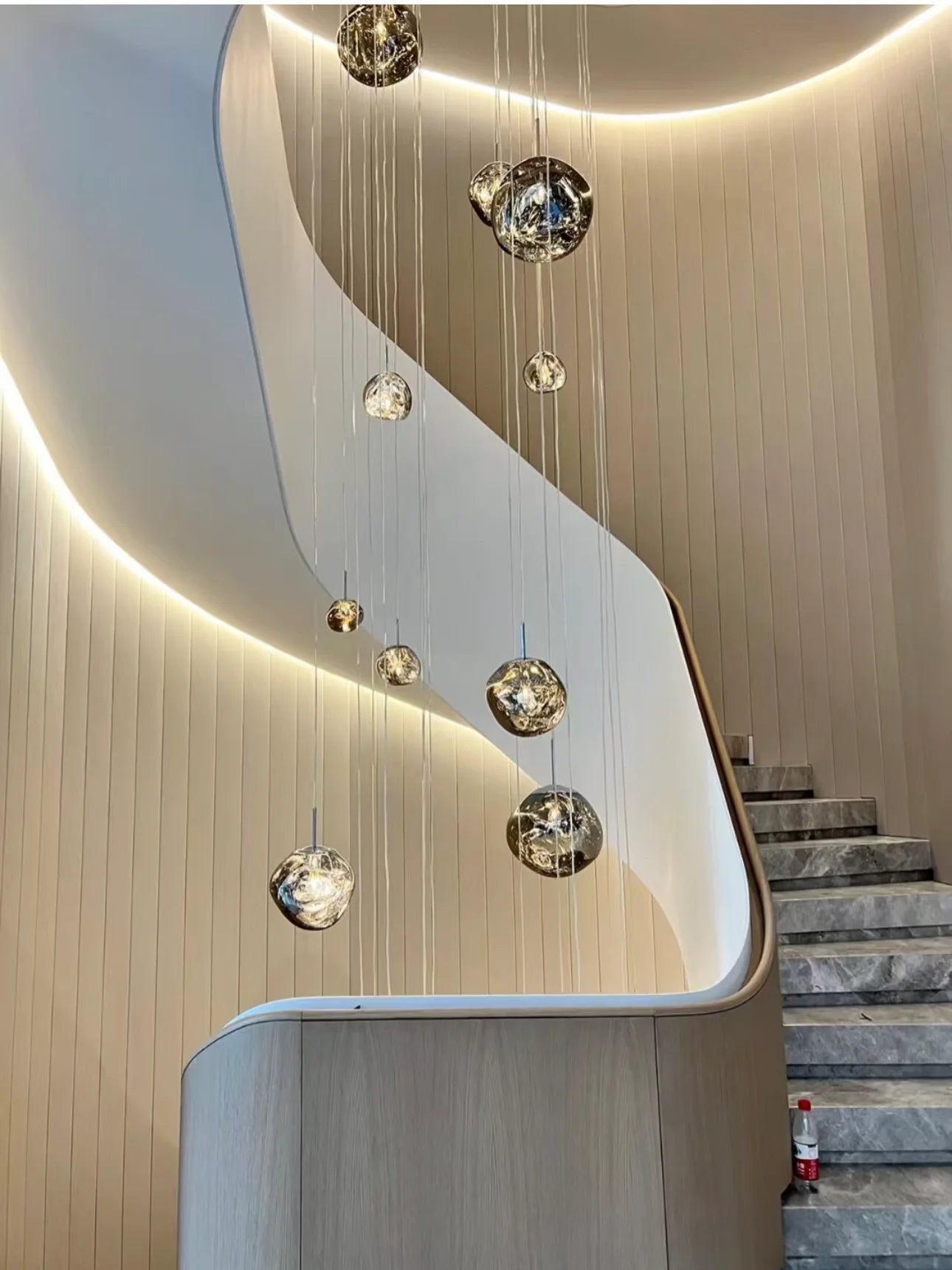 Modern Glass Pendant Light with PVC Lava Design for Nordic Loft Style Home Decor and LED Ceiling Illumination