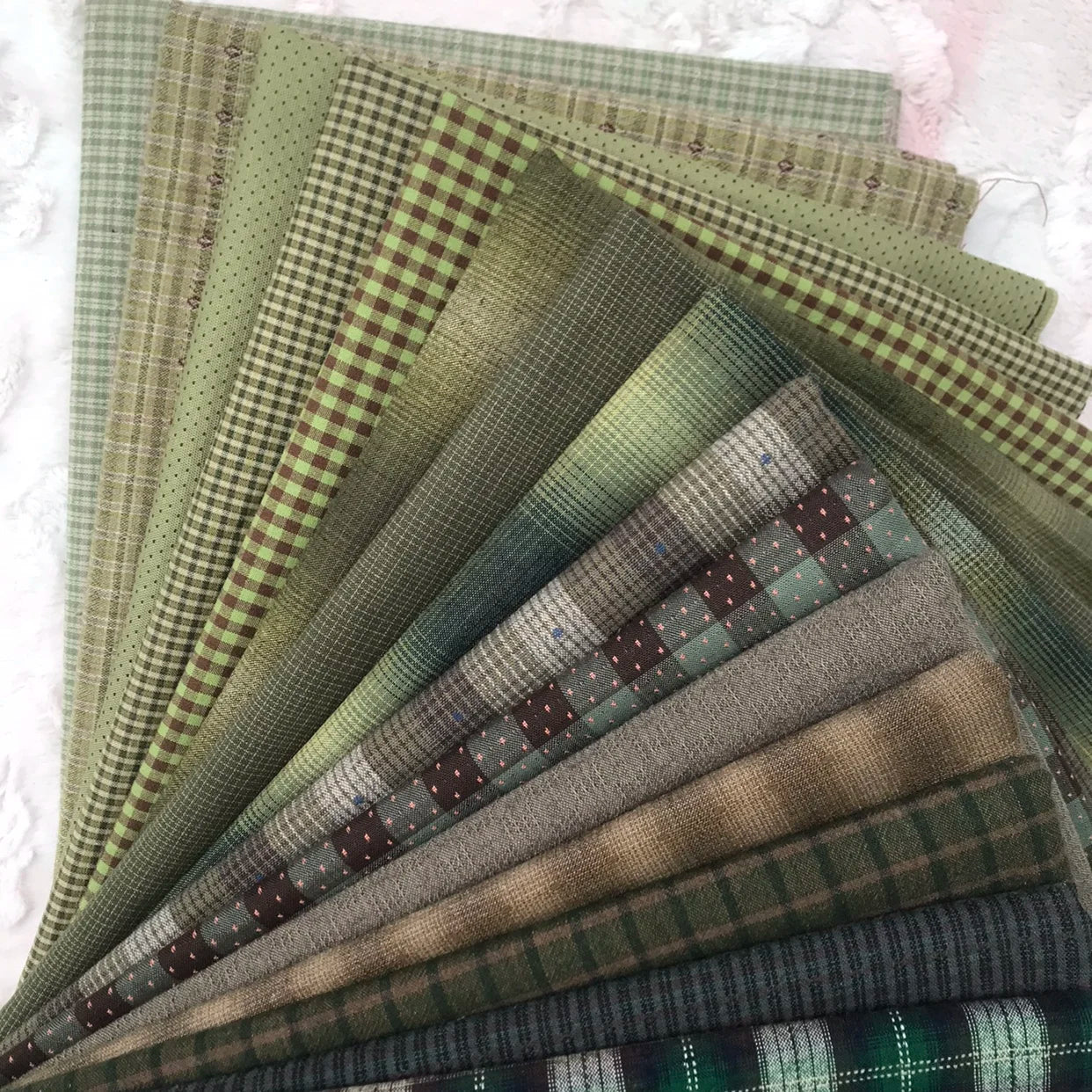 15pc 23*33cm Japanese Yarn Dyed Cotton Fabric Bundle for Crafting