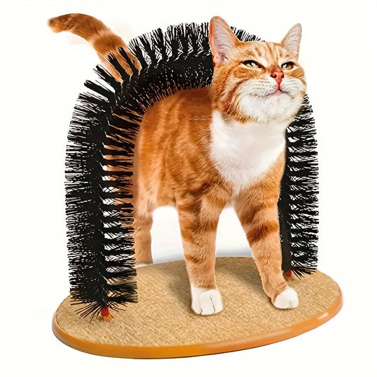 1pc Grooming Brushes And Tickle Toys That Cats Can't Resist Cat Arch Self Groomer Pamper Your Cat With Massages And Grooming
