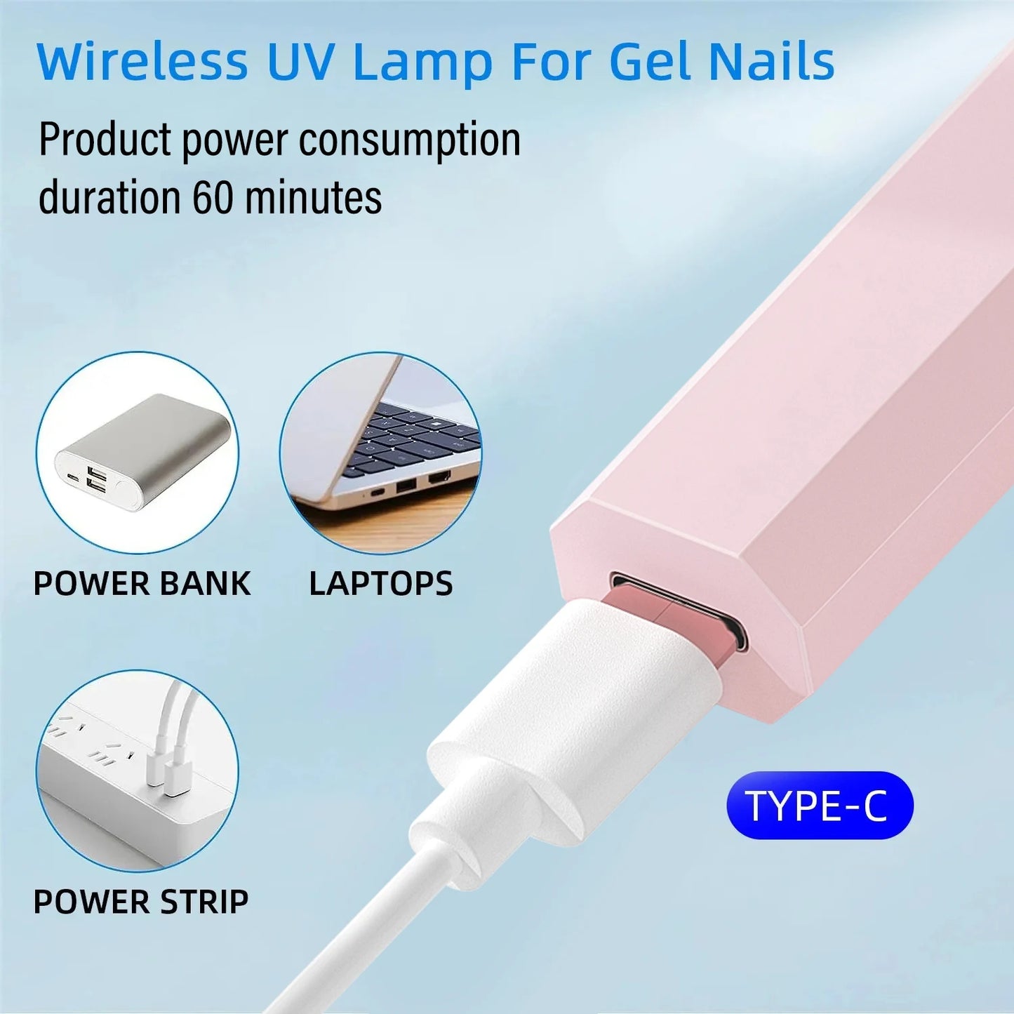 YIKOOLIN Mini 3W UV/LED Light for Nails With LED Display