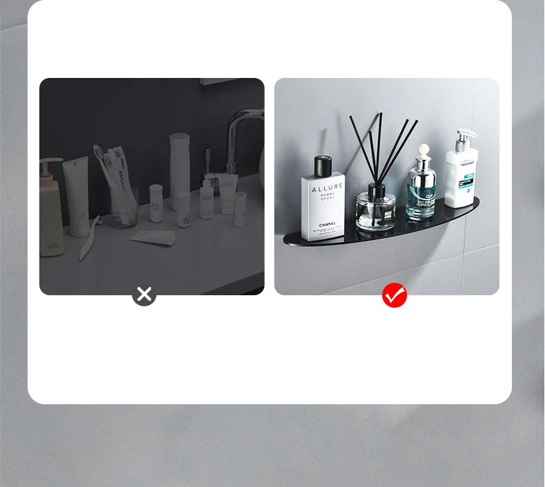 Colorful Acrylic Floating Shelf Invisible Storage Rack for Bathroom Kitchen Living Room