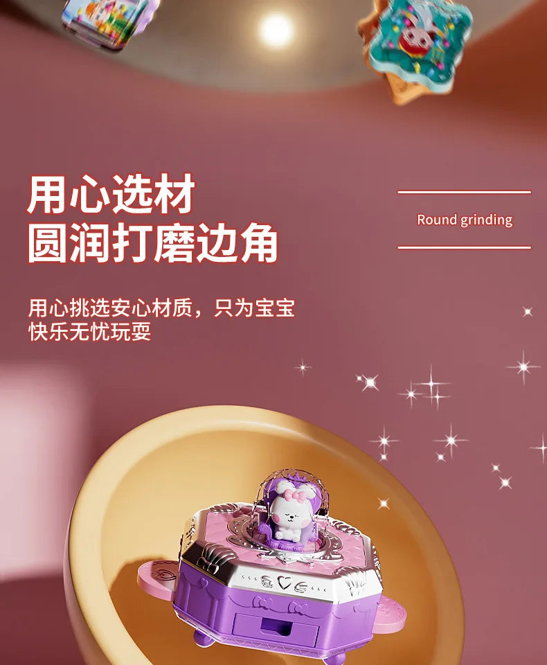 DIY Jewelry Maker Crafting Set for Kids with Cartoon Rabbit Box, Bracelet and Keychain Creation Kit, Creative Gift for Girls