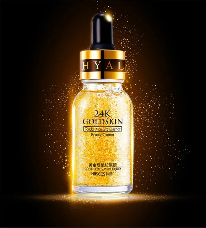 24K Gold Face Serum Hyaluronic Acid Day Cream Repair Face Pores Essence Moisturizer Brightening Serum Cream Skin Care