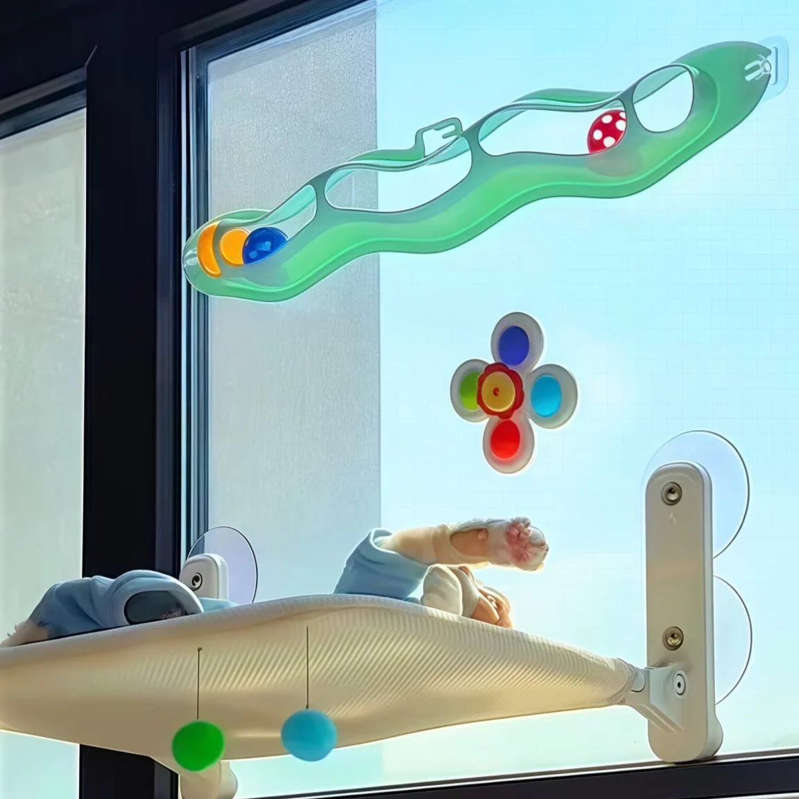 3pcs cat Bathroom Toys Fingertip Fun Spinning Top Cartoon Animal Rotating Sucker Bath Swim Fidget Toys cat Rattle Gift cat toys