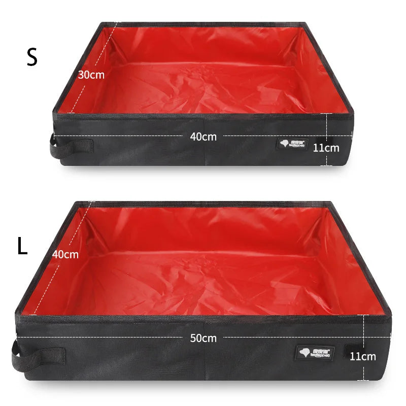 Portable Folding Travel Pet Litter Box Waterproof Dog Cat Potty