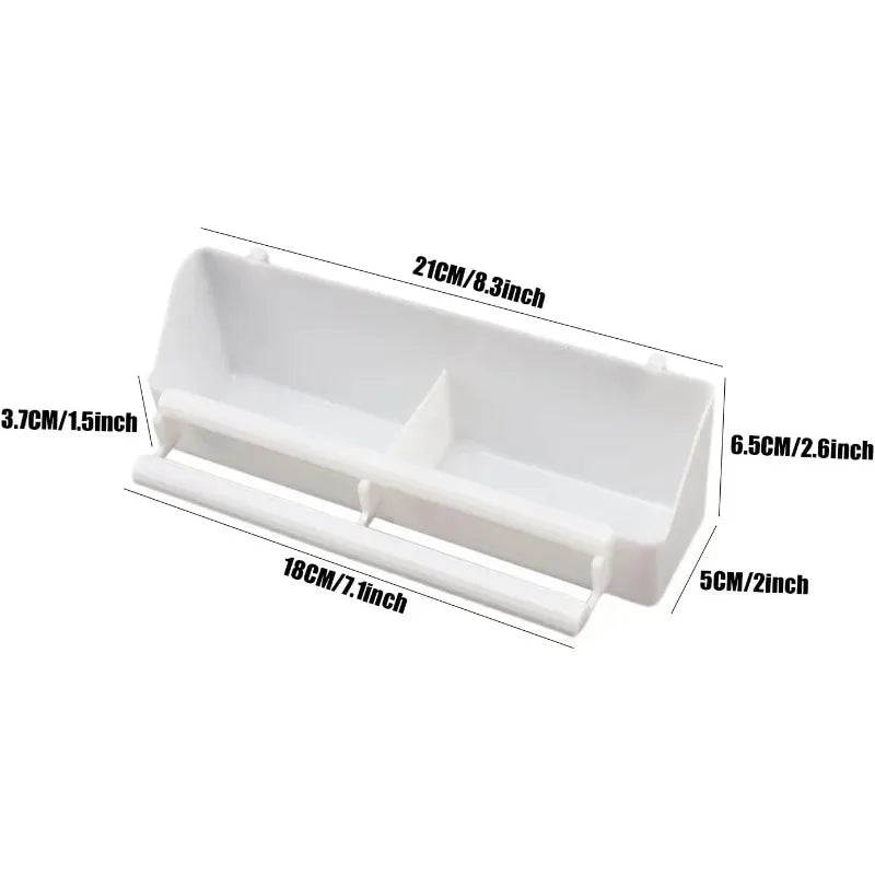 Bird Feeder No Mess Cage Hanging Feeder Cup Pet Bird Food Double Plastic Seed Water Feeder Dispenser Standing Frame for Parrots