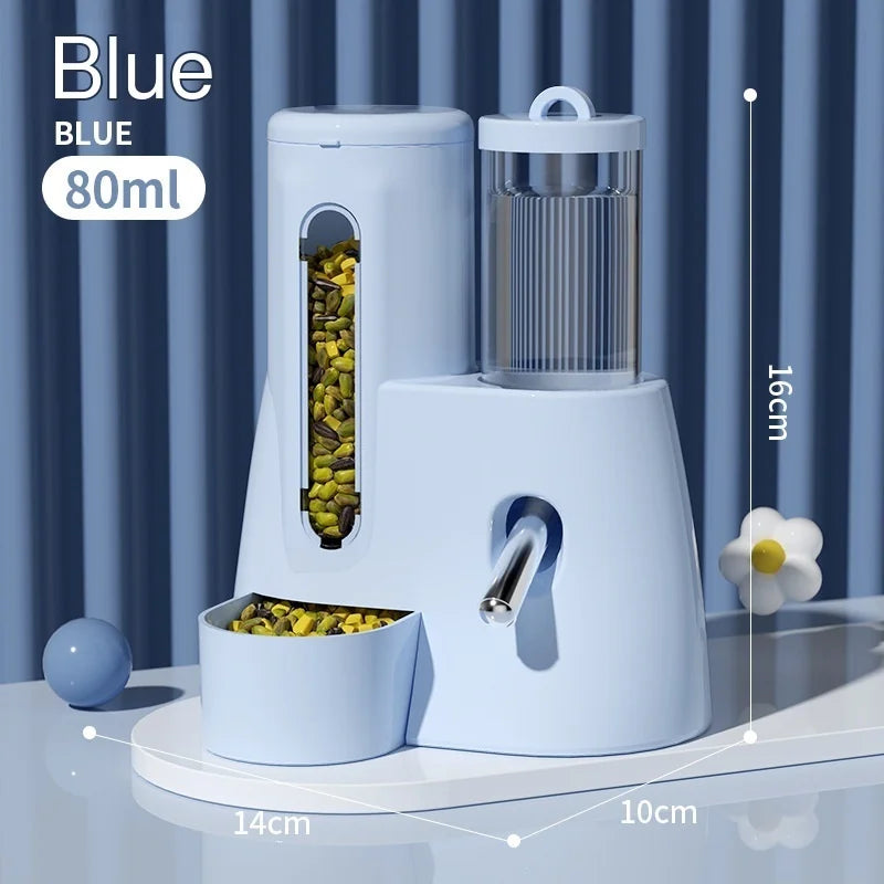 2In1 Hamster Feeder And Waterer Large Capacity Leakproof Feeder Food Water Dispenser Leak Proof Food Feeding Supplies