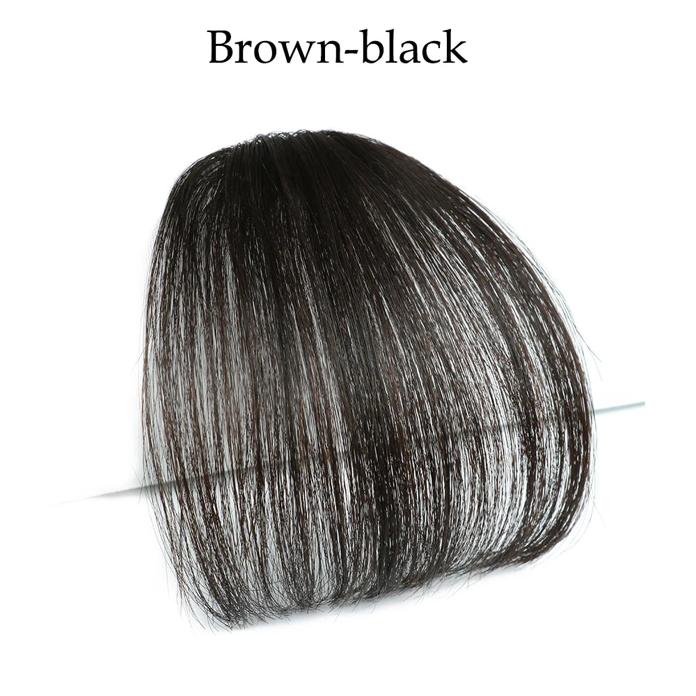 Synthetic Air Bangs Natural Short Brown Black Fake Hair Fringe Extension 1 Clip In Hairpieces Accessories For Women Girl