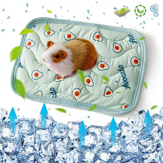 Small Pet Cooler Mat Summer Ice Silk Cool Feeling Pet Mat Hamster Kennel Mat Guinea Pig Chinchilla Rabbit Small Pet Cooling Mat