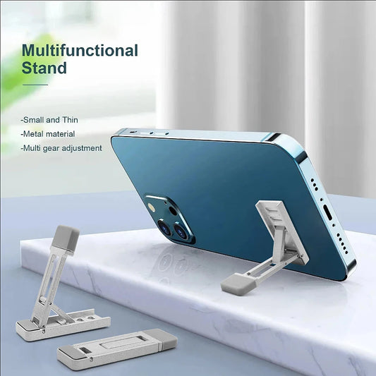 Invisible Folding Zinc Alloy Stand Multiadjustable Mobile Phone Back Stand Tablet Pc Laptop stand Ultrathin Adhesive Mini Nonsli