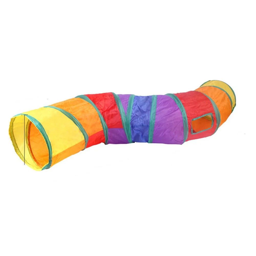 cat play tunnel interactive toy,hide and seek tunnel, portable&collapsible pop up cat tunnel for cats' instinct