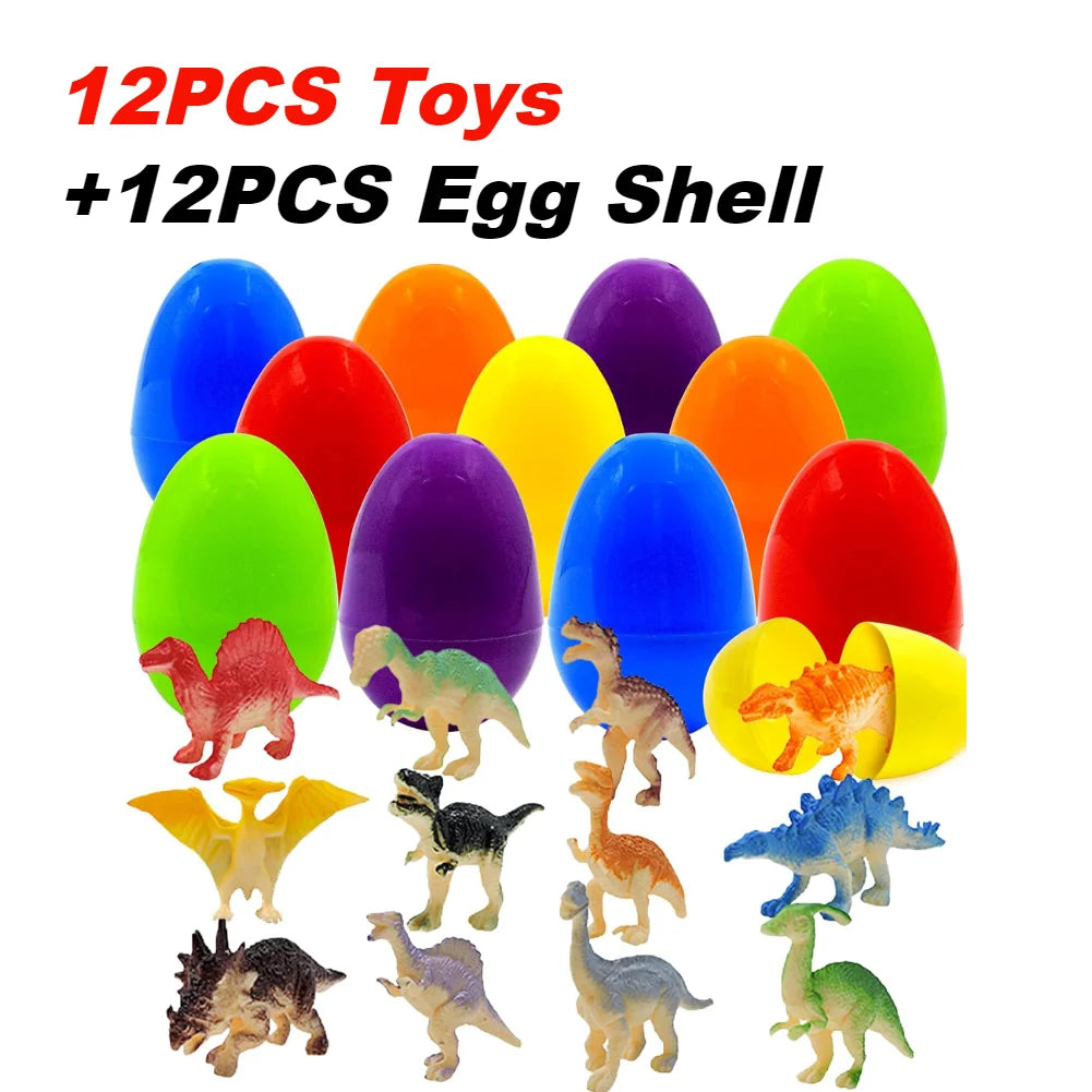12/20/24/48Pcs Prefilled Easter Eggs with Plush Toys for Kids