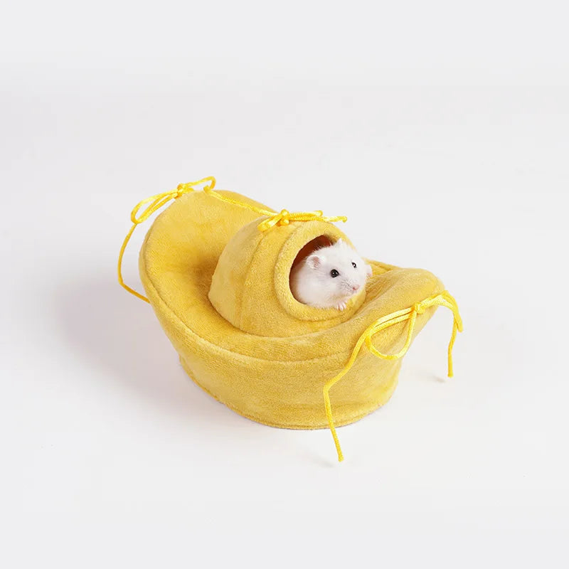 Hamster Hammock for Winter Warmth Cotton Nest Hamster Bed House Hammock Small Animal Warm Bed House Cage Nest For Hamster Birds
