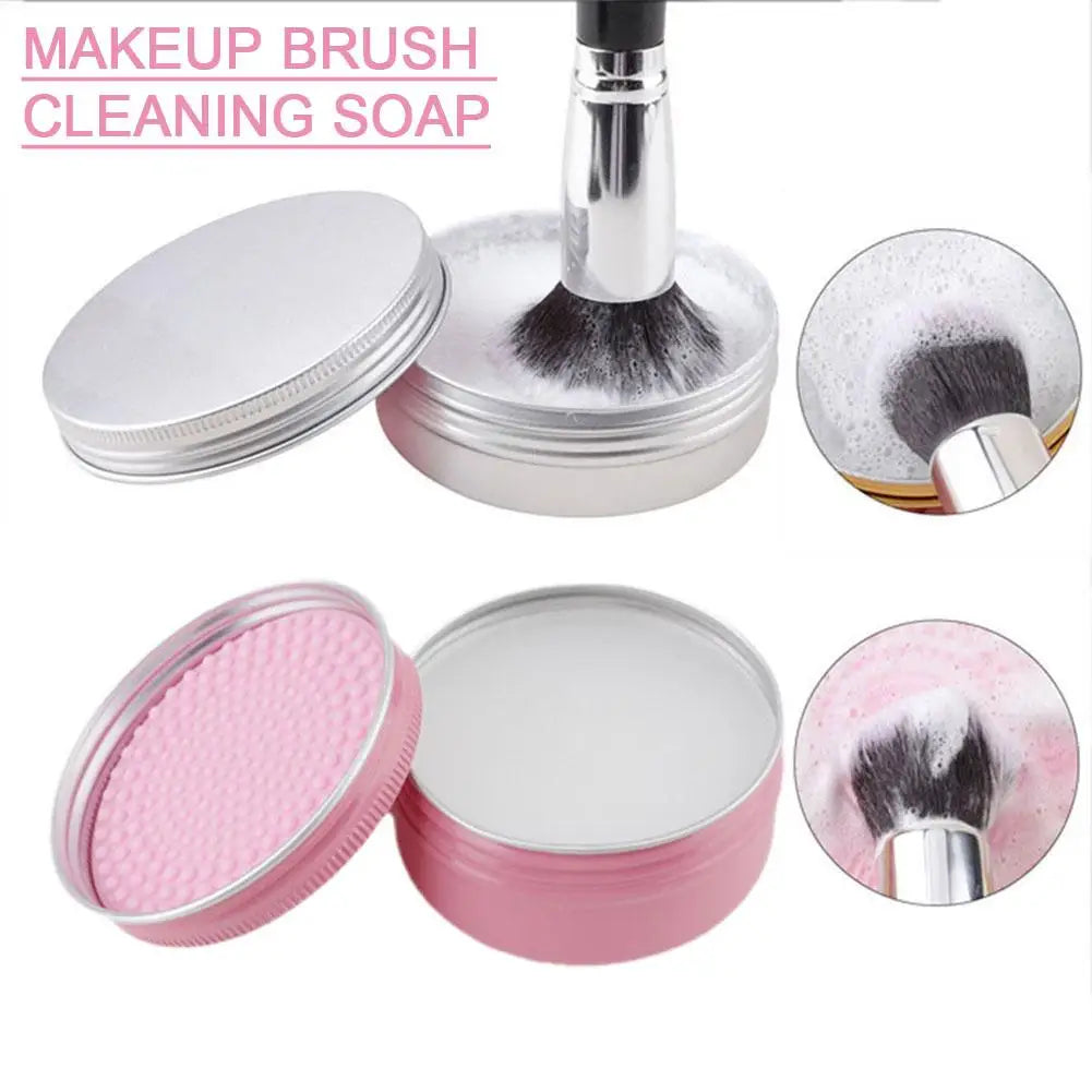 Makeup Brush Cleaner Shampoo Soap Solid Brush Cleaning Tool for Removing Cosmetic Color and Dirty Stain Brush Cleaner Pad