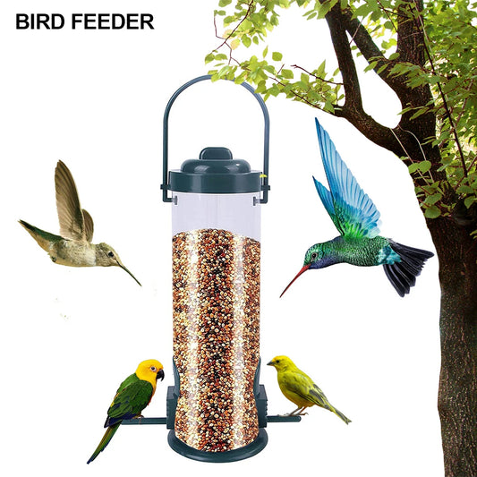 Bird Feeder Hanging Food Dispenser Parrot Food Box for Outdoor Balcony Feedboxes for Feeder Garden Bird Accessories Supplies