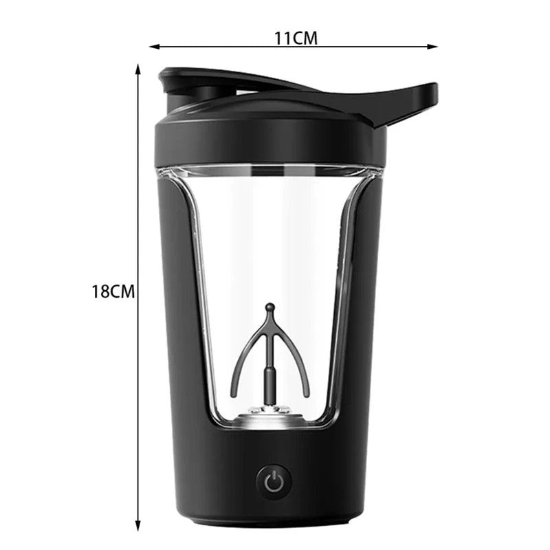 USB Shaker Cup – 450ml Rechargeable Electric Protein & Meal Replacement Mixer for Gym & Travel