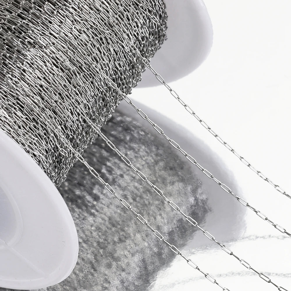 10 Meters Stainless Steel Gold Color Chain for Jewelry Making