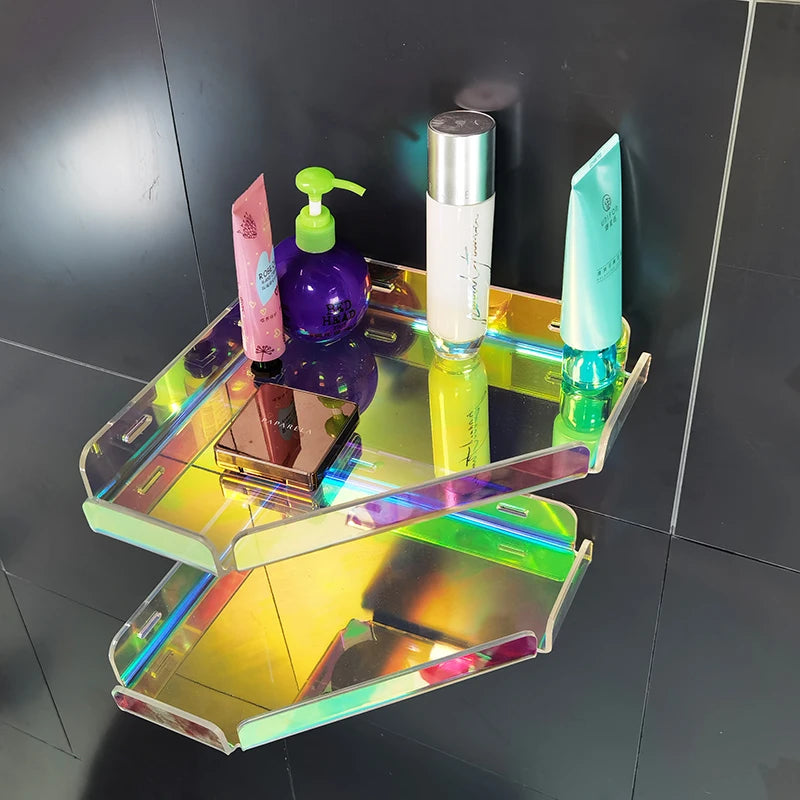 Colour Invisible Acrylic Floating Shelves Wall Mounted Bookshelf Storage Rack for Room and Bathroom