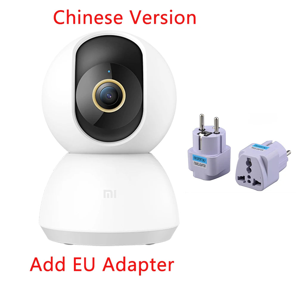 Xiaomi 360 Degree Smart Home Security Camera Mi PTZ 2K Webcam with AI Human Detection and Night Vision 1296P 3 Megapixel