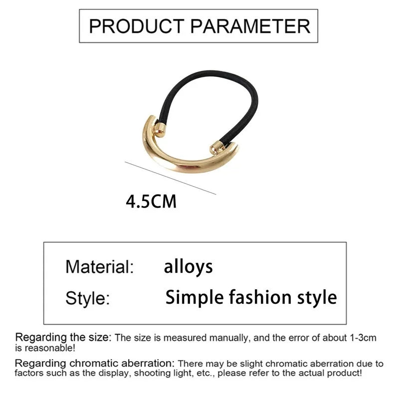 New Fashion Metal Irregular Double-Layer Hair Bands Ropes Women Headband Elastic Hairband Ponytail Holder Hair Accessories