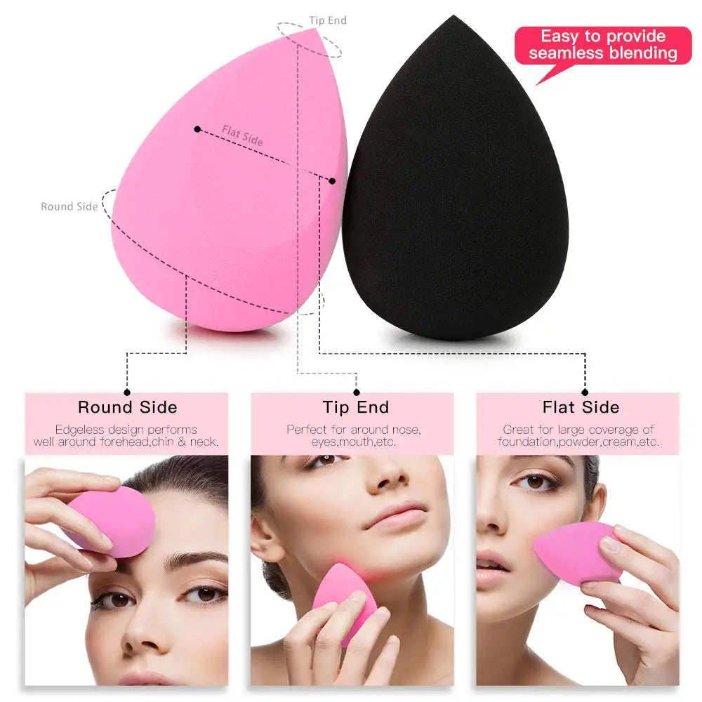 10/20/50/100Pcs Sponge Cosmetic Puff Bulk Beauty Egg Set