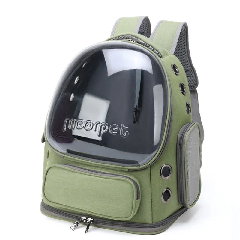 Cat Backpack Carrier,Breathable clear capsule backpack Carrier,suitable for hiking,Airline Approved Pet Travel Carrier