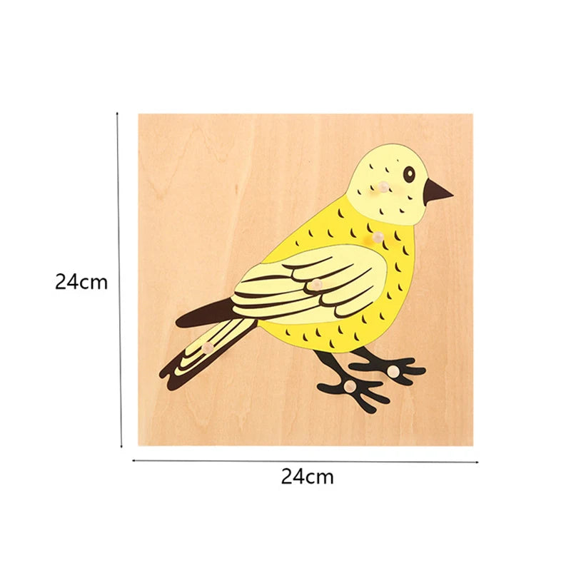 Montessori Wooden Panel Puzzles for Kids Age 3-6 Cognitive Animal and Insect Learning Toys