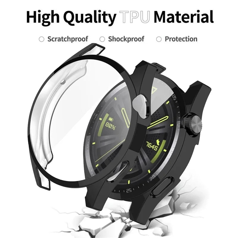 TPU Case for Huawei Watch GT4 GT3 GT2 46mm For Huawei GT 3 46 mm GT 4 46mm 41mm All-Around Screen Protector Cover Bumper Cases