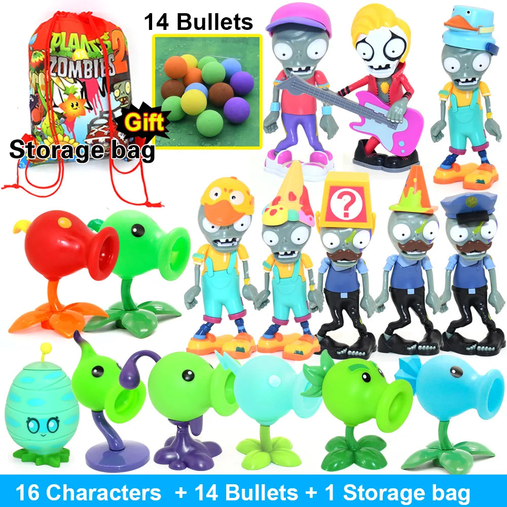 Plants vs Zombies 2 Full Set Toys Pea Shooter and Friends Role Play Action Figures for Kids