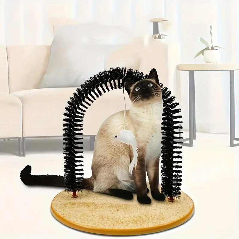 1pc Grooming Brushes And Tickle Toys That Cats Can't Resist Cat Arch Self Groomer Pamper Your Cat With Massages And Grooming
