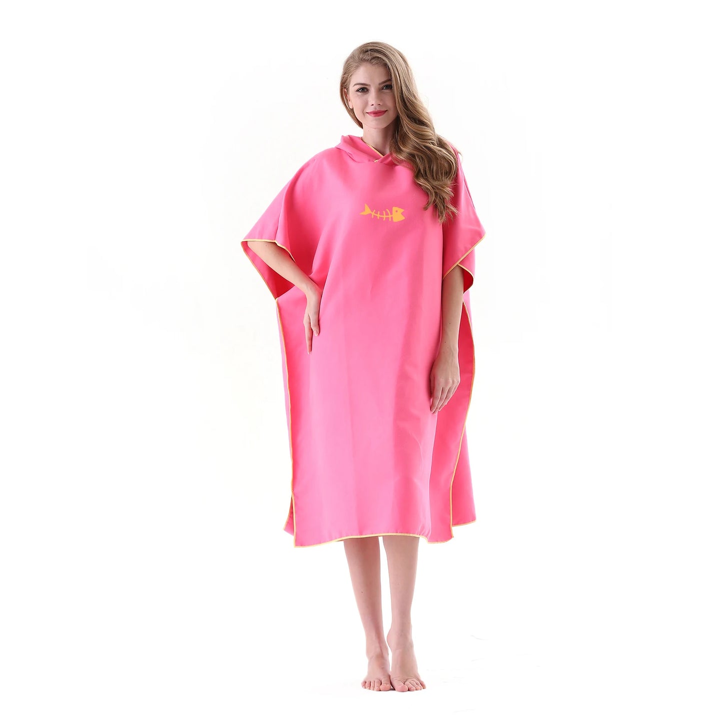 Surf Changing Poncho Towel with Hood – Quick-Dry Microfiber Beach Towel for Adults, Wetsuit & Swim Use