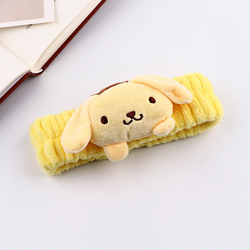 Sweet Cool Villain Character Plush Doll Face Wash Makeup Hairband Kawaii Anime Girls Cute Non Slip Elastic Hair Accessories