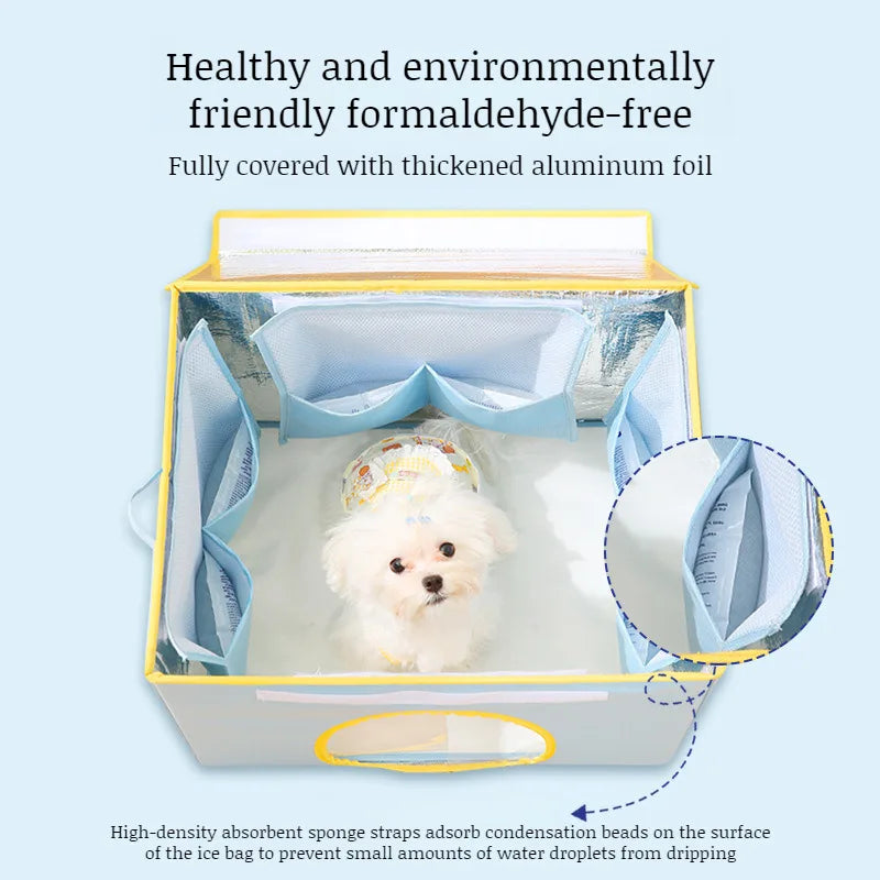 Cooling Pet House Large Capacity Washable Cat Air-conditioned Room Oxford Cloth Bite Resistant Removable Summer Cooler Pets Nest