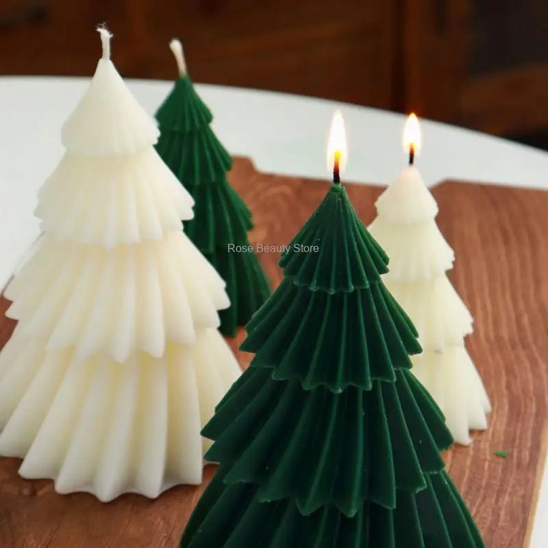 3D Christmas Tree Candle Silicone Mold DIY Kit for Holiday Gifts